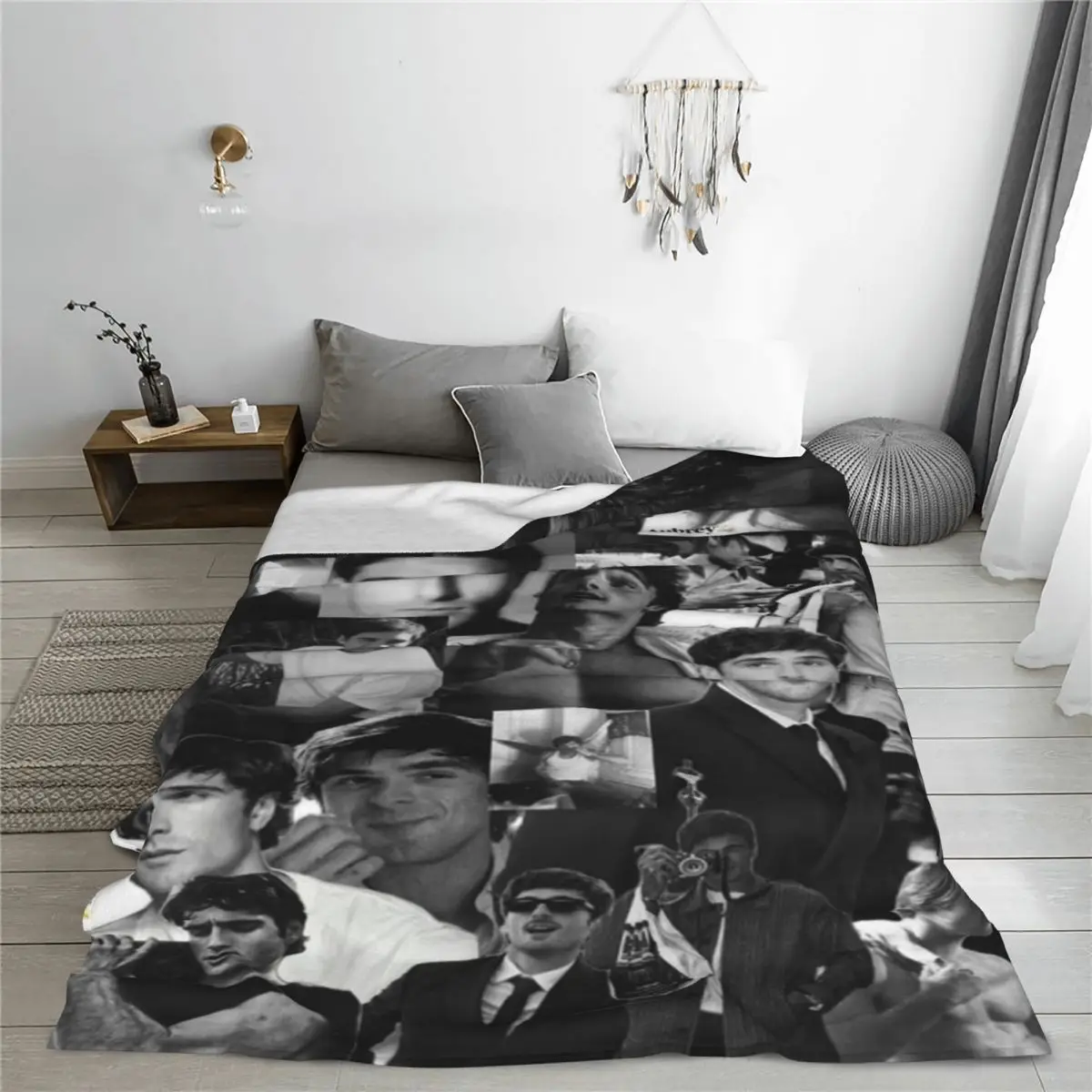 Одеяла в клетку фланелевые зимние с австралийским актером