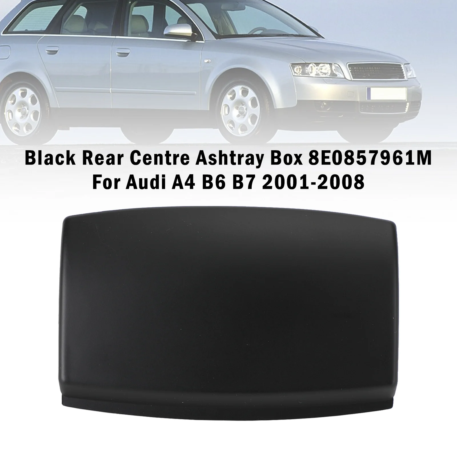 

Черная пепельница заднего центра Areyourshop 8E0857961M для Audi A4 B6 B7 2001-2008, автоаксессуары, запчасти