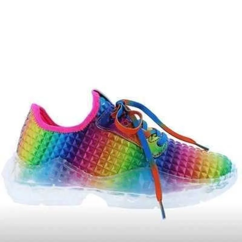 

Autumn women's shoes thick bottom colorful single shoes casual sports shoes new large size 35-43
