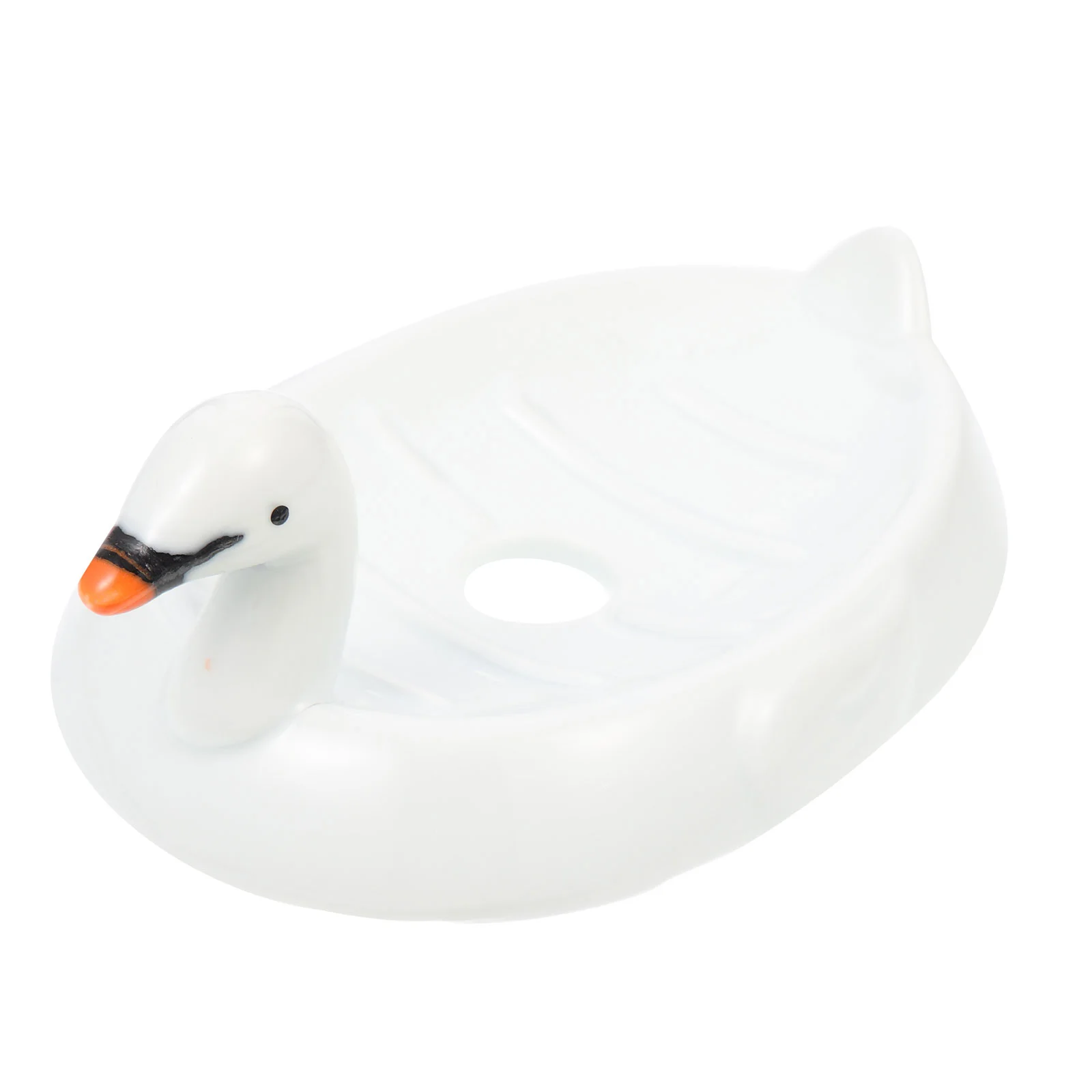 

Soap Holder Dish Ceramic Swan Tray Kitchen Case Bathroom Shower Jewelry Drainer Draining Statue Rack Dishes Shaped Sponge Animal