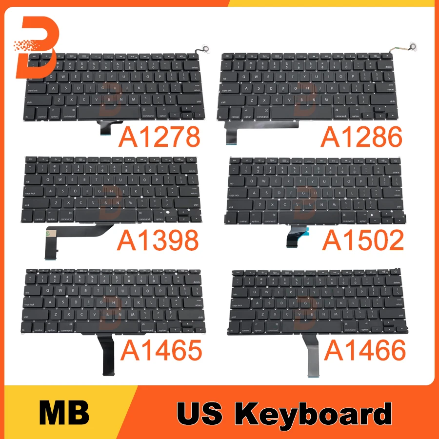

Новая замена для Macbook Pro Air Retina 11 "13" 15 "A1278 A1286 A1369 A1466 A1370 A1465 A1398 A1502 клавиатура с расположением США