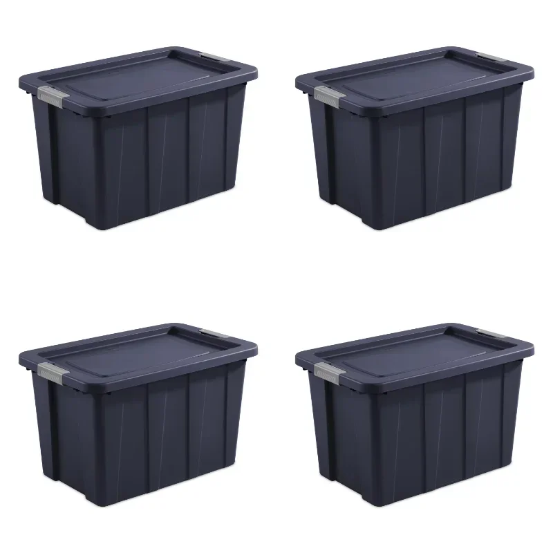 

Sterilite 30 Gallon Latching Tuff1 Tote Plastic, Dark Indigo, Set of 4