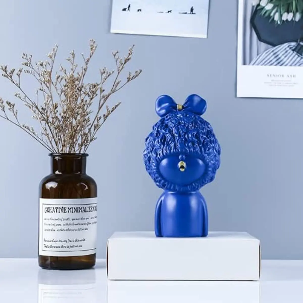 

Скандинавские минималистичные креативные статуи для девочек, светильник, роскошные украшения, полимерные персонажи мультфильмов, художественное украшение