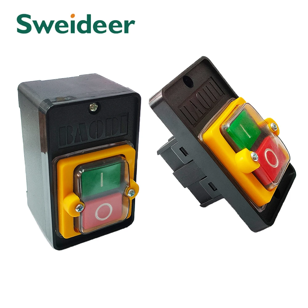 

Push Button Switch KAO-5H KAO-5M 10A 380V for Cutting Machine Bench Drill Switch Waterproof Power on/ Off Switch KAO-5
