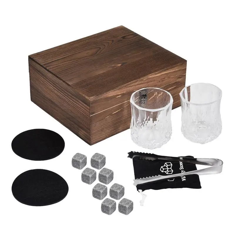 

Whisky Stone Set Rocks Ice Cubes Whiskey Gift Set Freeze Whiskey Enjoy Flavor With Hard Granite Material For Celebration