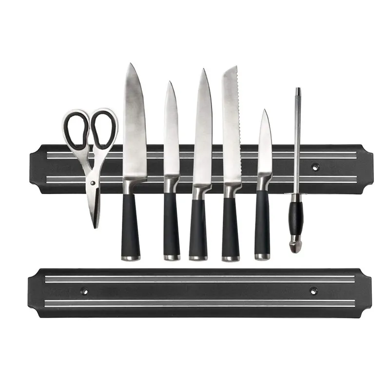

Trendy Magnetic Knife Holder Wall Mount Black ABS Placstic Block Storage Holder Chef Rack Strip Utensil Kitchen for Metal Knife