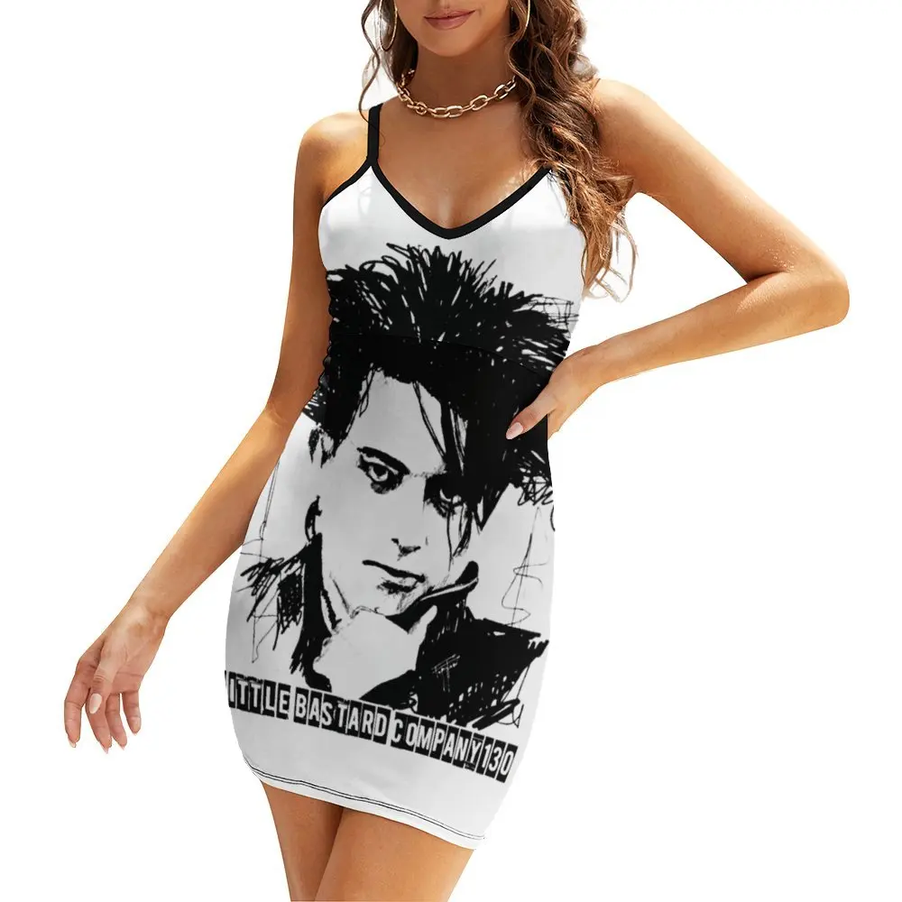 

The Cure Robert Smith 26 Novelty Exotic Woman's Gown Women's Sling Dress Funny Novelty Cocktails Strappy Dress