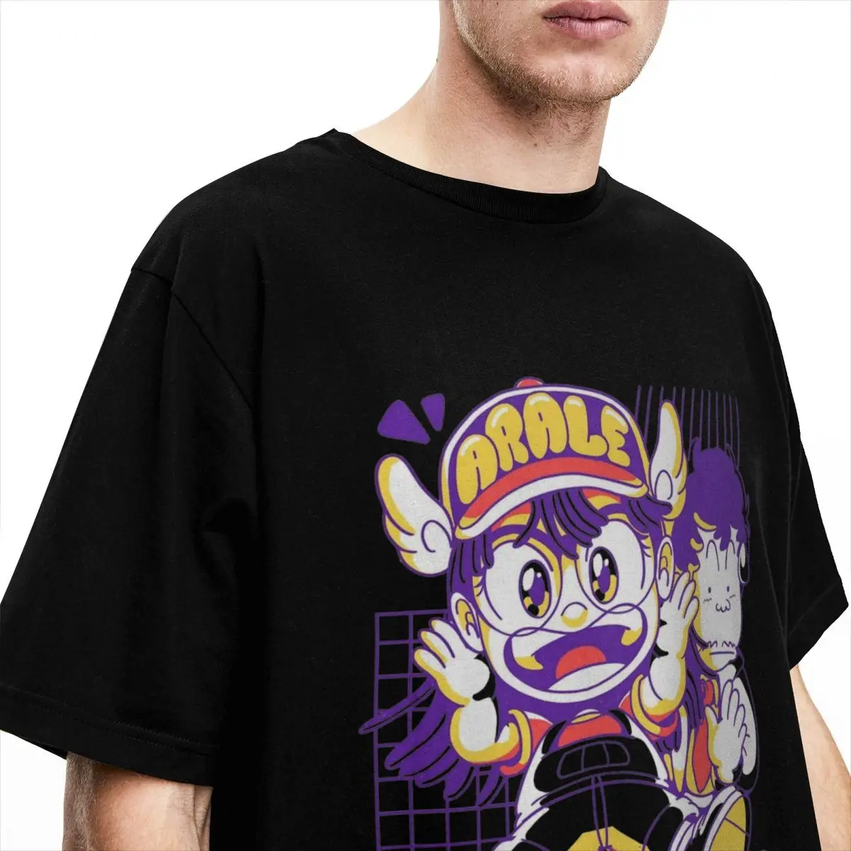 Футболка Arale с надписью The Android для девушек и мужчин смешные аниме футболки