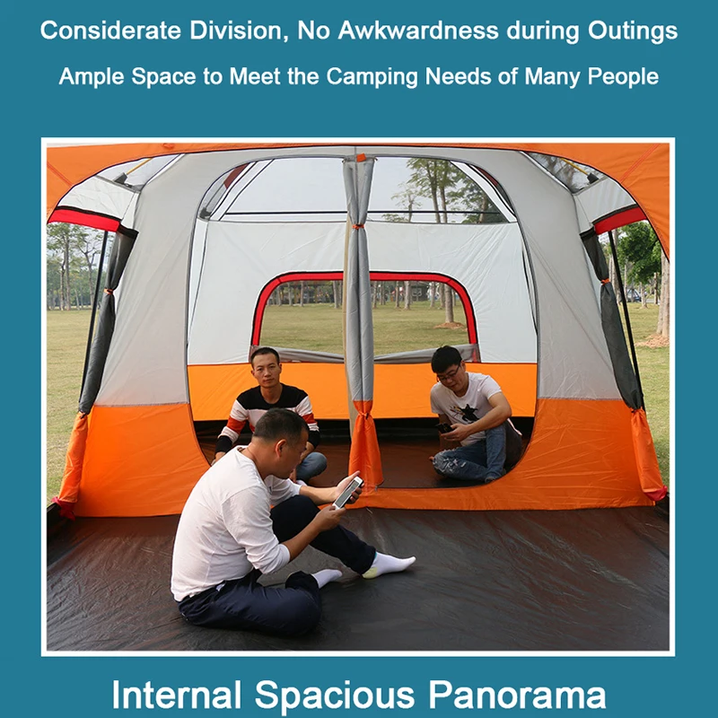 Уличные палатки для кемпинга водонепроницаемый тент большой семейный
