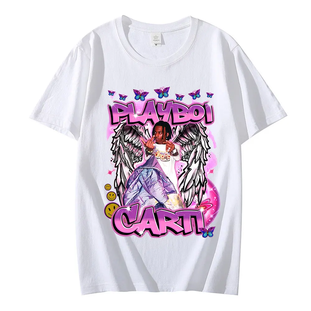 

Rap Playboi Carti Butterfly Vintage Hip-Hop T-Shirt Summer Casual Music Tee Shirt Aesthetic Top Men Short Sleeve Cotton T-Shirts