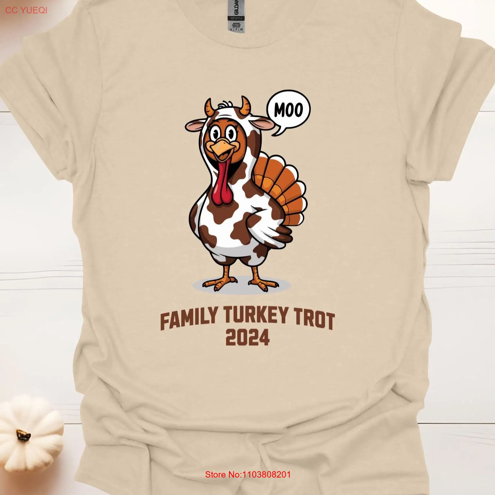 Funny Thanksgiving T shirt Moo Turkey Family Trot Dinner Day Celebration Fall Fashion Autumn long or short sleeves