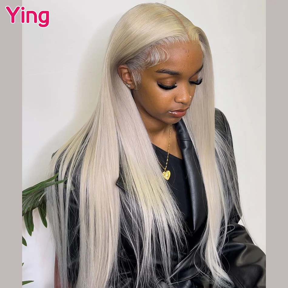 Ying Light Blonde 13X6 Bone Straight 13X6 Lace Frontal Wig Ying Hair 180% Brazilian Remy 613 13X4 Transparent Lace Front Wigs