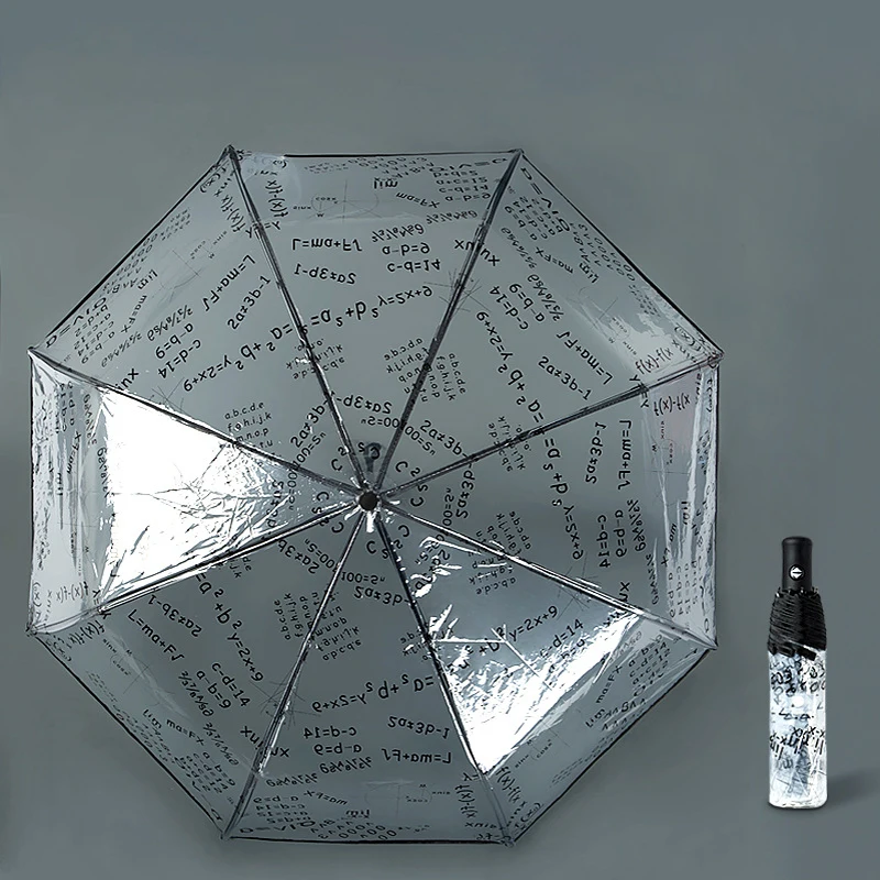 

Formula Transparent Umbrella Women'S Rain Mini Waterproof Men'S Gift Windproof Folding For Clear Resistant Strong Cheap Bag