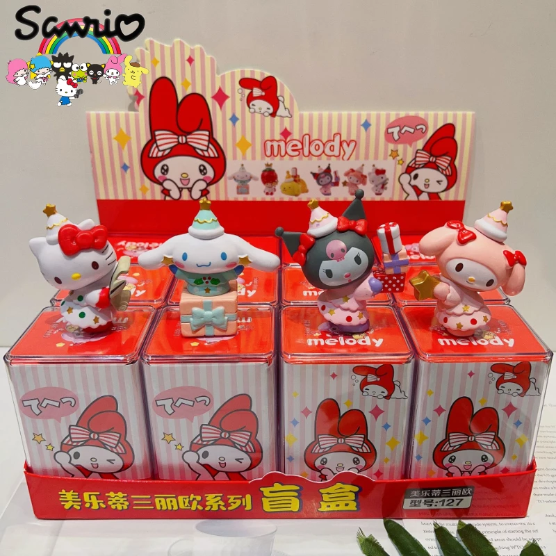 

Кукла серия Sanrio из шести предметов кукла Kuromi Cinnamoroll My Melody Hello Kitty Pompompurin Kawaii украшения для торта детские игрушки вокруг