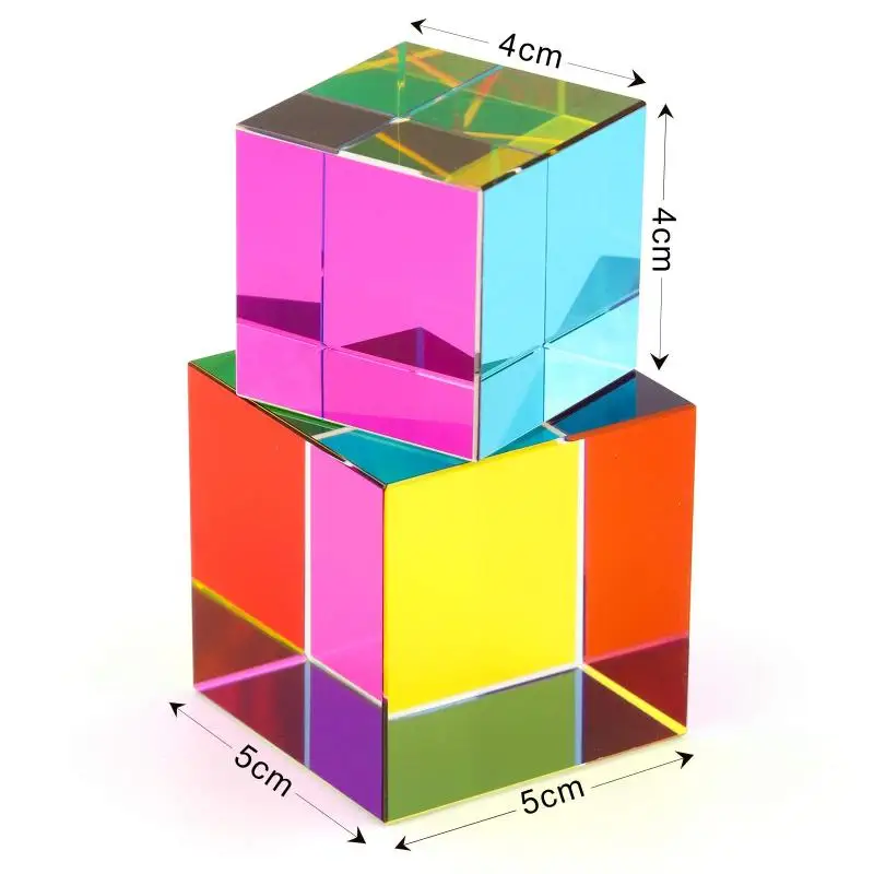 

Color Crystal Cube Crystal Pyramid Prism Desktop Toy Home Office Decoration Home Ornament