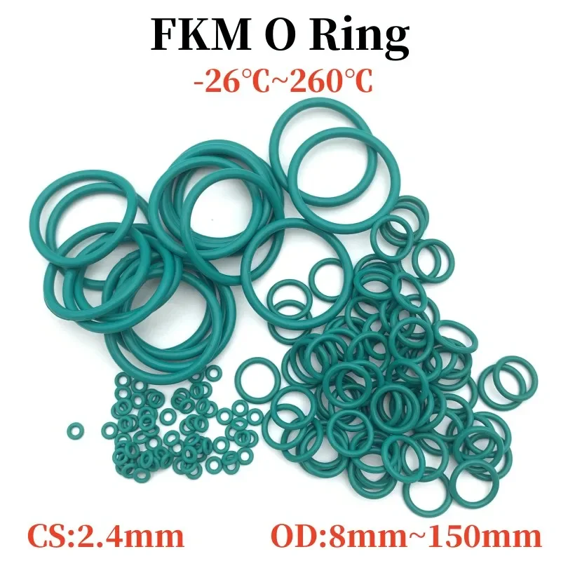 Уплотнительное кольцо из зеленой фтористой резины FKM толщина OD8-150 мм