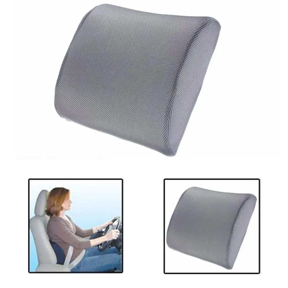 

Memory Foam Lumbar Back Support Cushion Pillow for Home Car Auto Seat Gray Rest Lumbar Cushion For Car Accessories