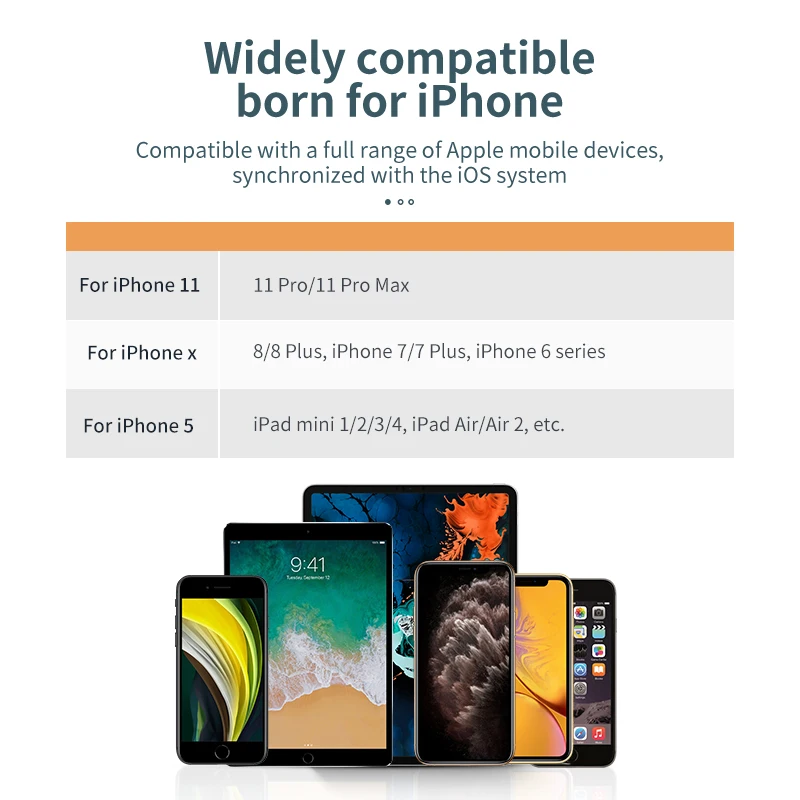 KUULAA USB Cable for Lightning 2.4A Fast Charging Cable for iPhone 14 13 12 11 Pro Max Xs X 8 7 Plus Wire USB Data Charge Cable