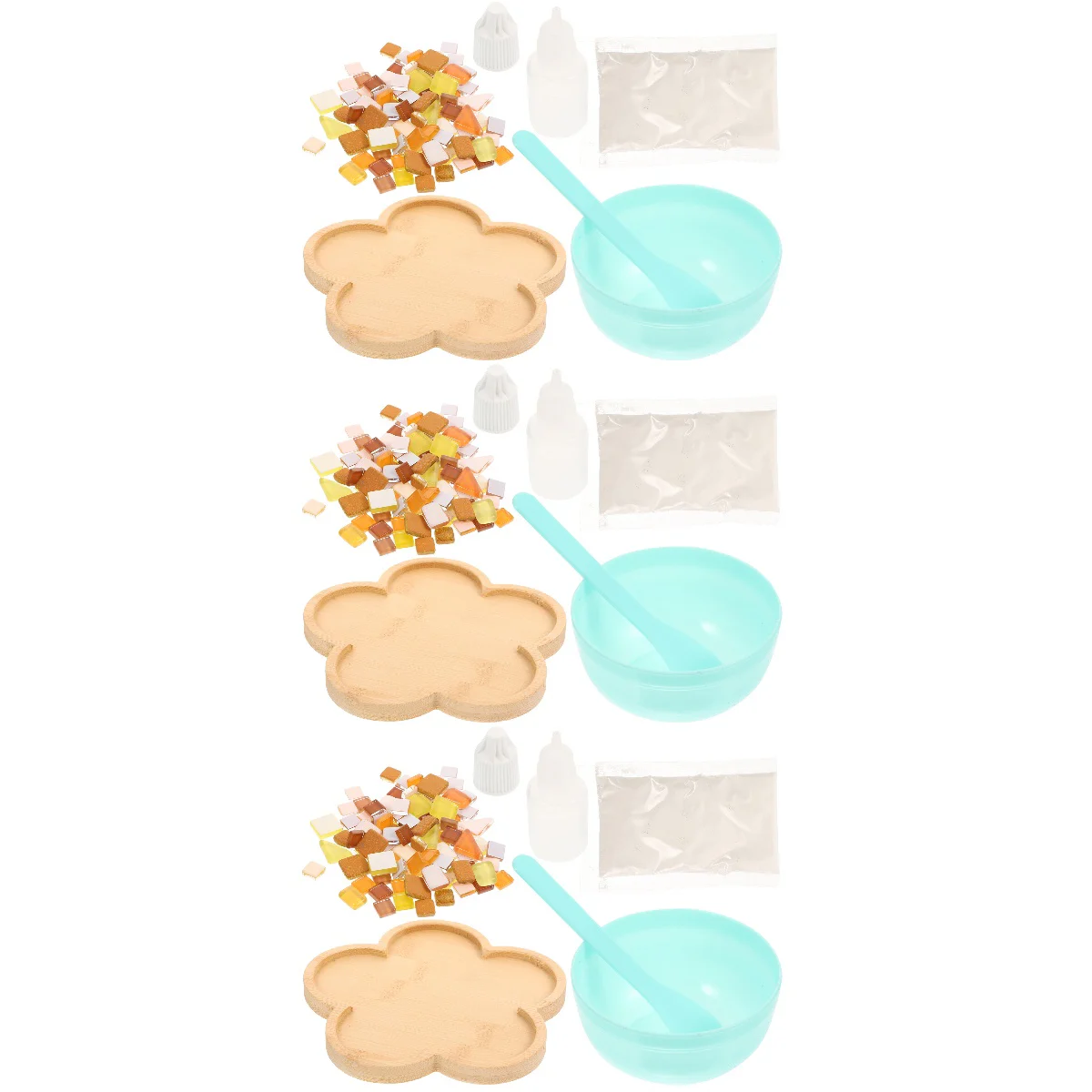 

3 Sets of DIY Mosaic Cup Mat Coffee Cup Mat Cup Holder Material Mat