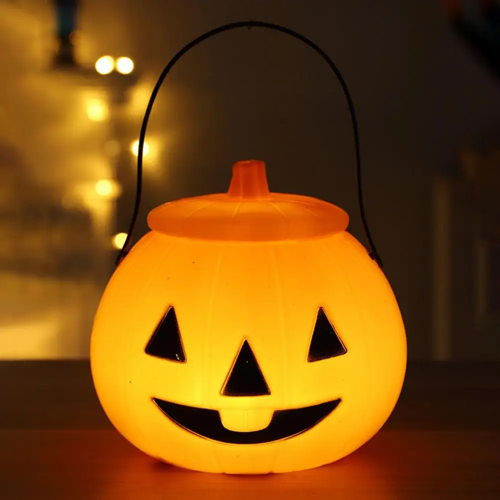 

Портативная светящаяся подставка в виде тыквы с крышкой