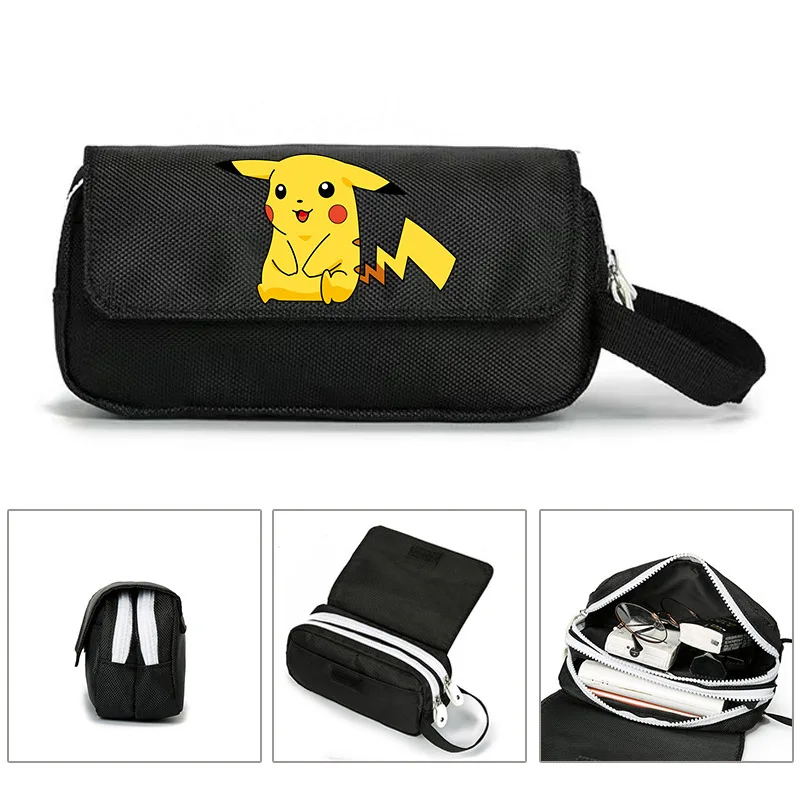 

Pokemon Pencil Case High Capacity Student Bag Pikachu Children Pencilcase School Stationery Supplies Kid Boy Girl Gift Cartoon