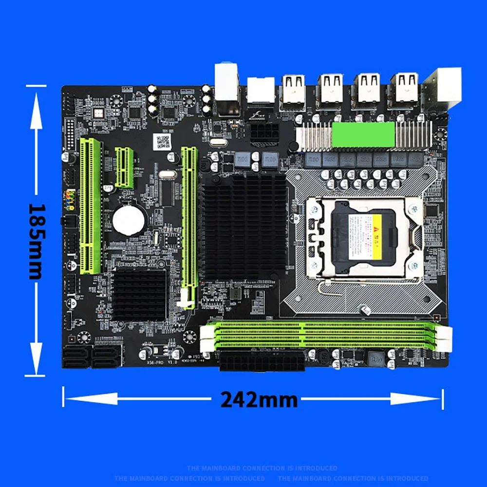 Материнская плата X58 PRO LGA 1366 DDR3 DIMM PCIE X16 8 материнская с USB интерфейсом поддерживает