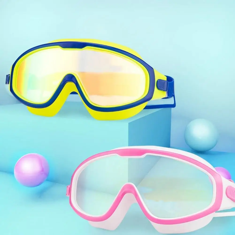 

Children Kids Swimming Goggles Adjustable Swim Eyewear Eye Glasses Eyeglasses Large-frame Water Diopter Goggles with Earplugs