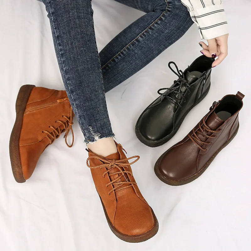 

PEIPAH/Дизайнерские Брендовые женские ботильоны ручной работы из натуральной кожи; Сезон весна-осень; Женские модные ботинки для верховой езд...