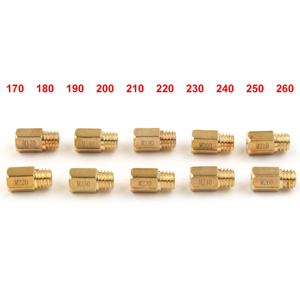 10x Motorcycle Hex Type Main Jets for MIKUNI VM/TM/TMX Carburetor 170 180 190 200 210 220 230 240 250 260
