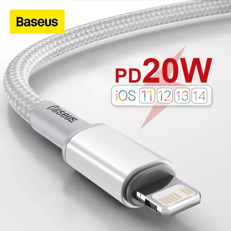 

Baseus 20W USB C Cable for iPhone 13 12 11 Pro Max XR 8 PD Fast Charging for iPhone Charger Cable for MacBook iPad Type C Cable