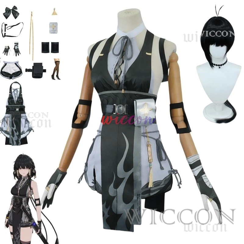 Wuthering Waves Rover Косплей Костюм Женская Униформа Сумка Чулок Основной Персонаж