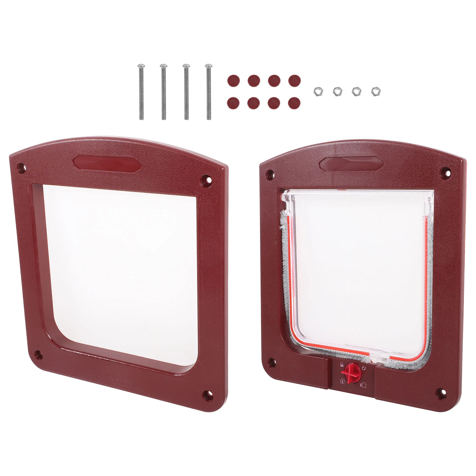 

Pet Door Household Cat Flap Small Animal Gates for Pets Home Dog Critters Puppy Two-Way