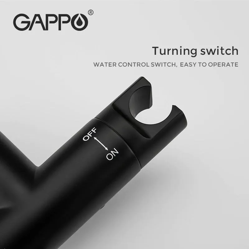 Gappo hygienic shower black with thermostat built-in mixer thermostatic bidet faucet g7290-6 tap rainfall kitchen bath - купить по