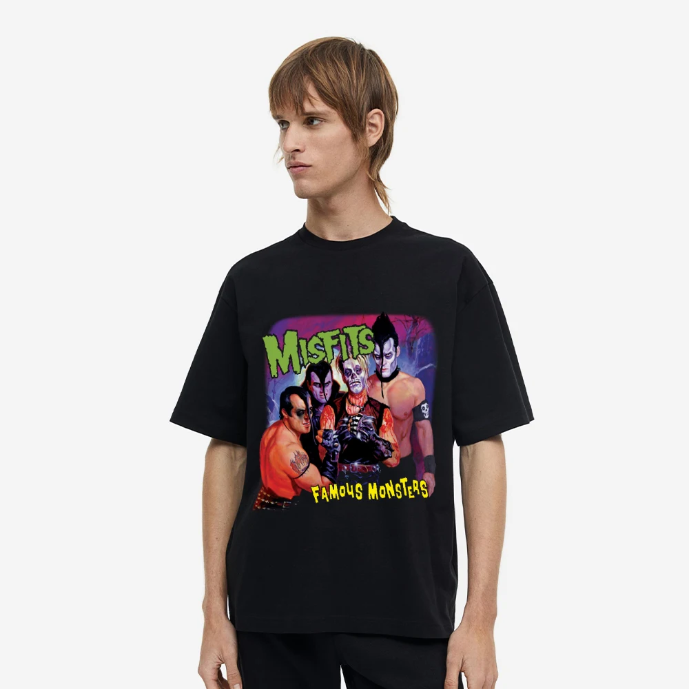 

Summer Loose Cool Cotton T-shirt Vintage Casual Men's Short Sleeves 2023 Punk Top Tee Trendy Streetwear Outdoor Sports Clothing