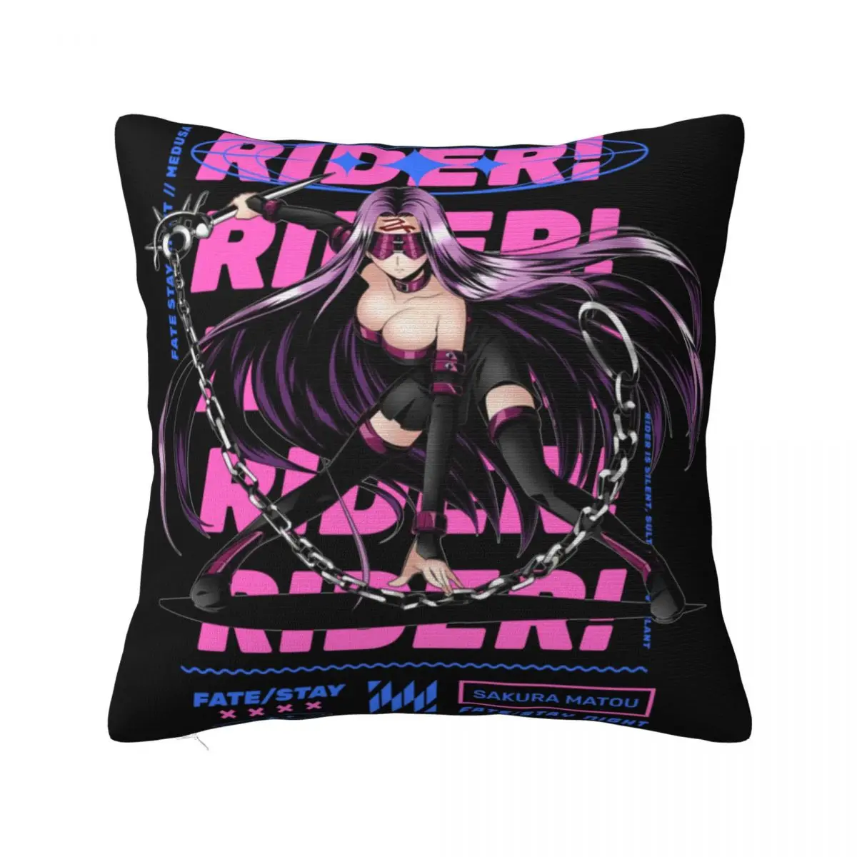 

Decorative Pillow Cover Medusa Rider Fate Zero Product Bed Fate Stay Night Anime Pillowcase Zipper Multiple Sizes Dropshipping