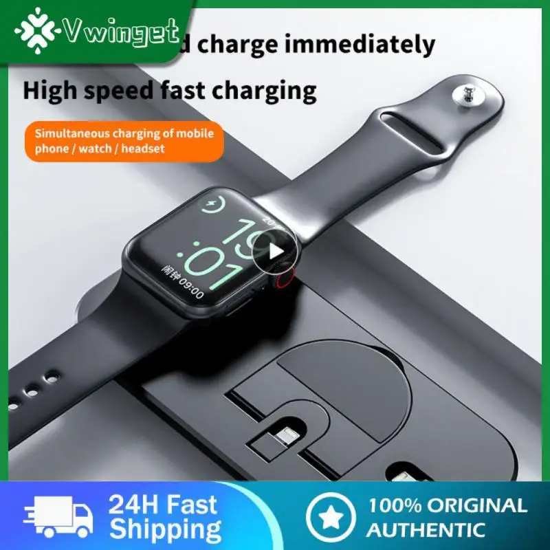 

Universal Usb Foldable Charging Station Foldable Qucik Charger 3 In 1 Wireless Charger Stand Pad Phone Accessories Mini 2023