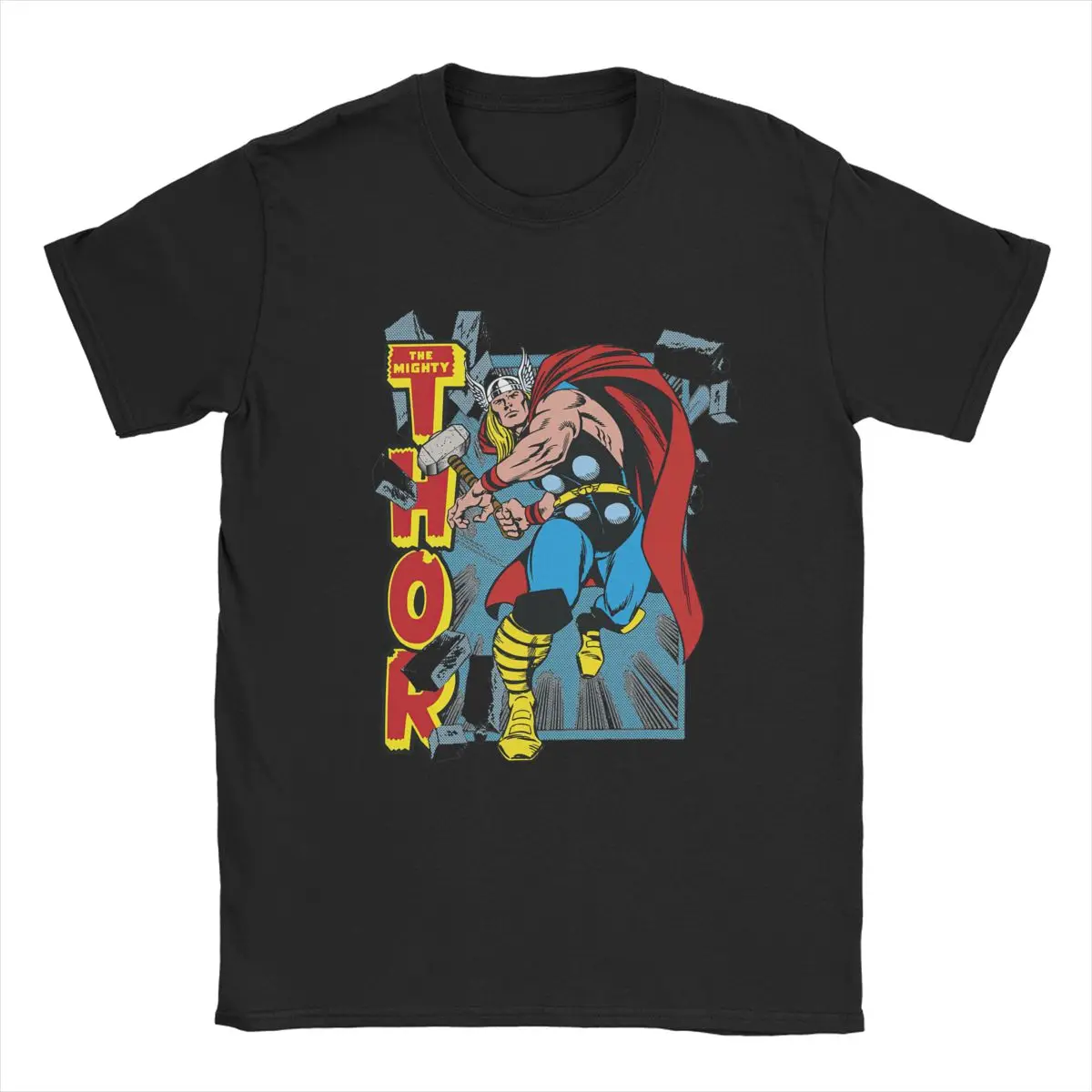 The Mighty Thor   Marvel T Shirt for Men 100% Cotton Creative T-Shirts O Neck Tees Short Sleeve Clothing Adult