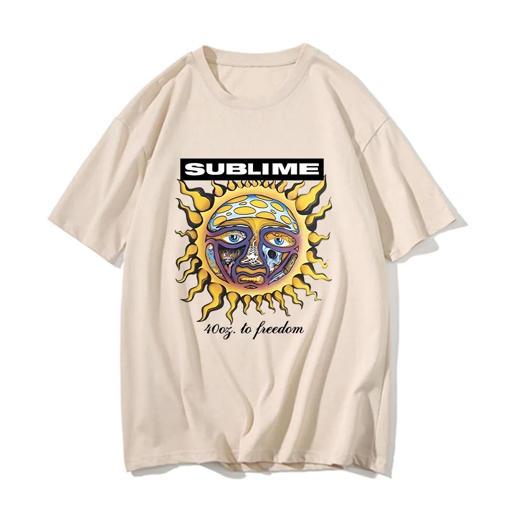 

Sublimee Sun Print Men's T-shirts Summer 2023 New Cartoon Tops Short Sleeve Casual Horror Harajuku Tees Versatile Y2K Clothing