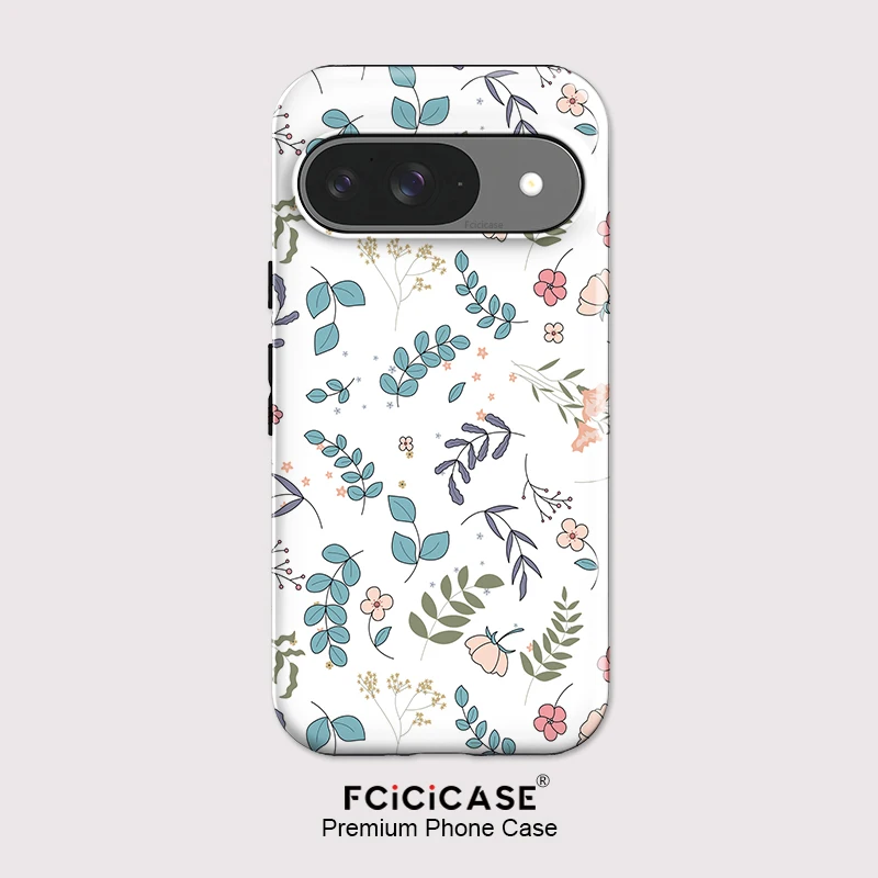 Фото Роскошный противоударный чехол Fcicicase для Google Pixel 10 8 9 Pro 7A 8A 10 9 Pro XL 10A с цветочным узором и бампером №1
