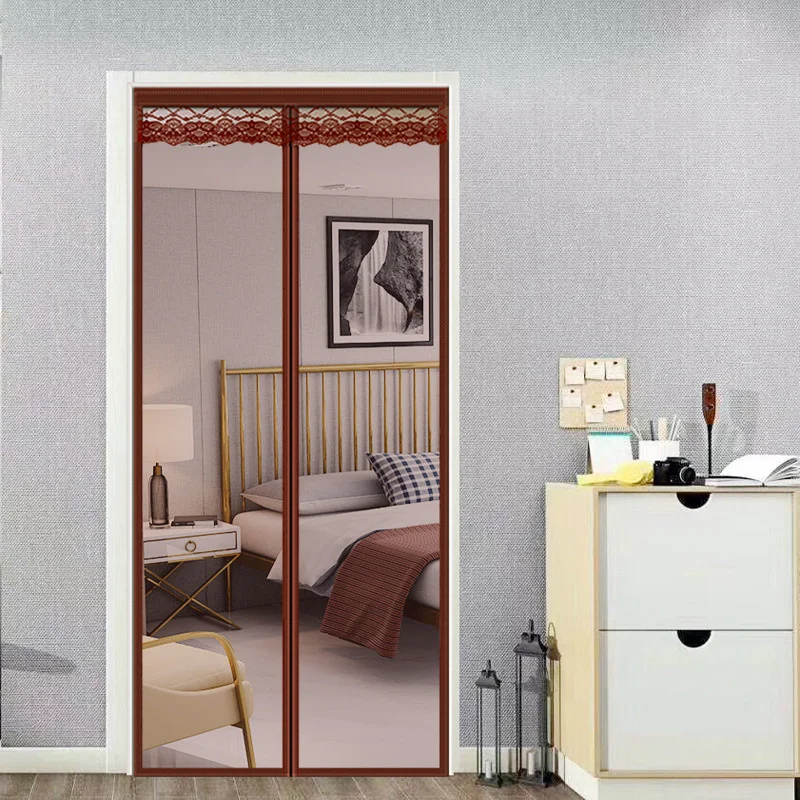 

Embroidery Anti-mosquito Curtain Door Thickened Magnetic Mosquito Net Fine Mosquito Net Door Beautiful Exterior Door Curtain