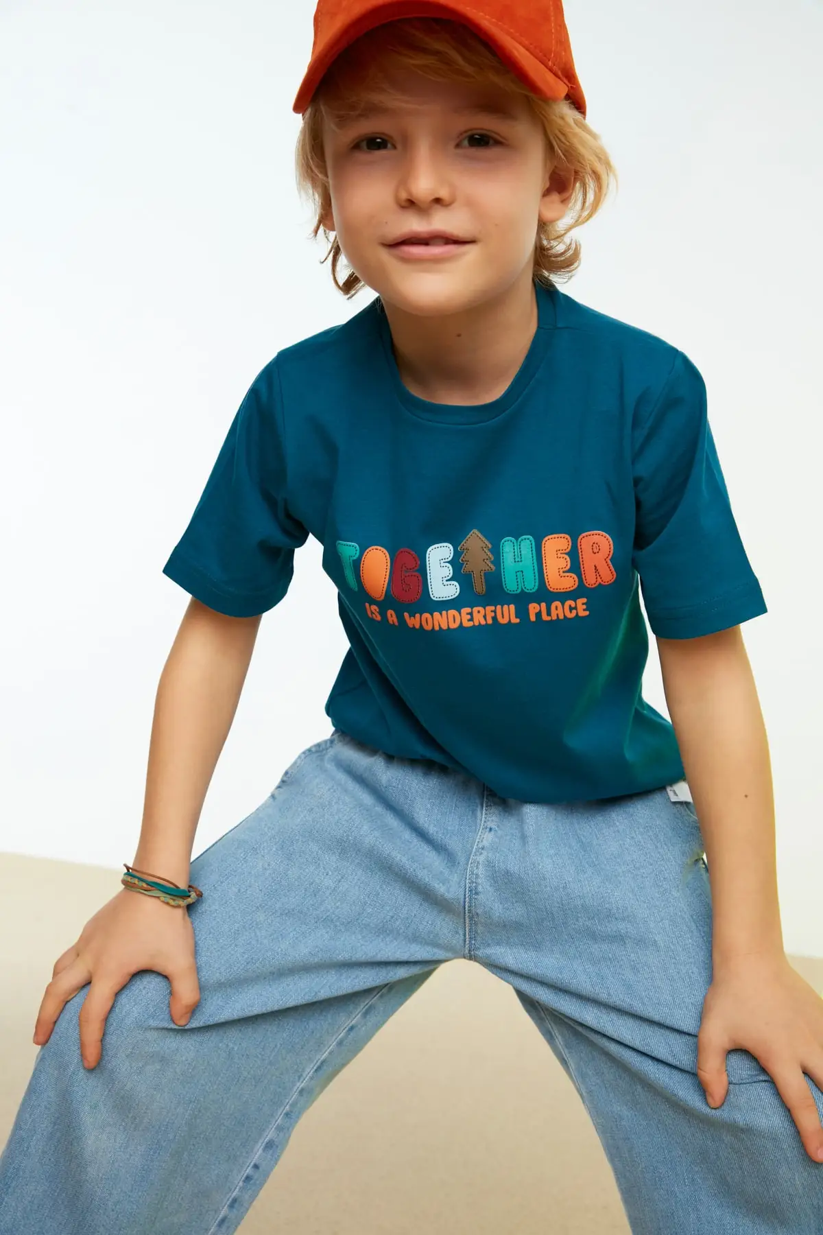 

Printed Male Child Knitted T-Shirt TKDSS22TS0382