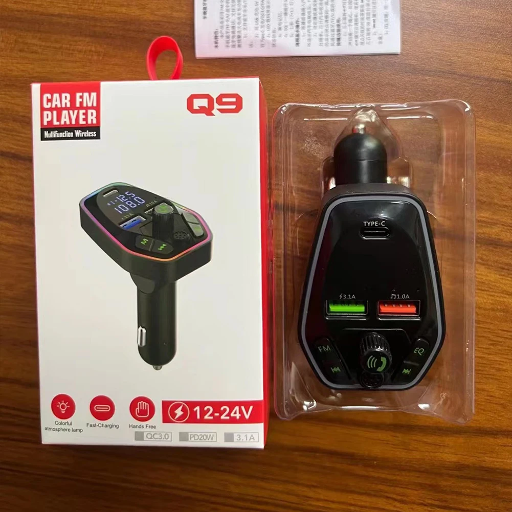 

Автомобильные FM-передатчики громкой связи USB Type-c совершенно новые, высококачественные, прочные. Mp3-плеер с Bluetooth