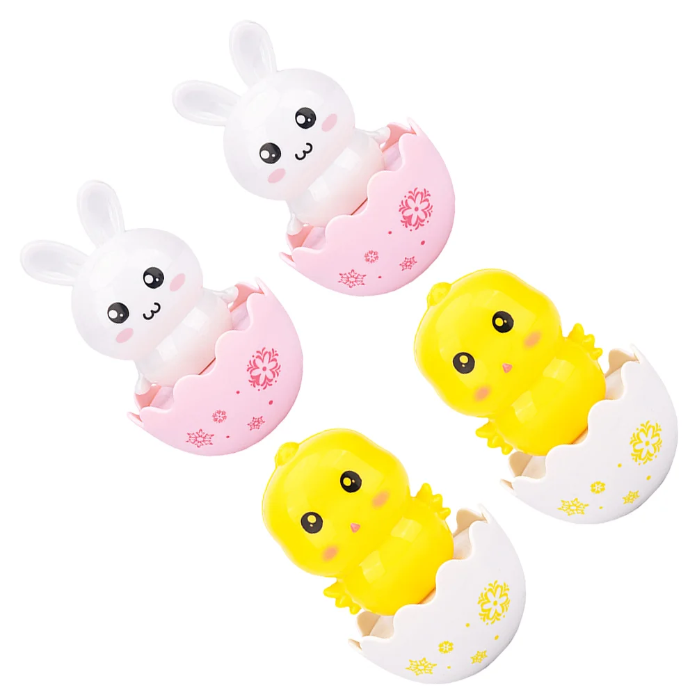 

4pcs Durable Cartoon Tumblers Toys Funny Baby Tumblers Toys Baby Cartoon Toys