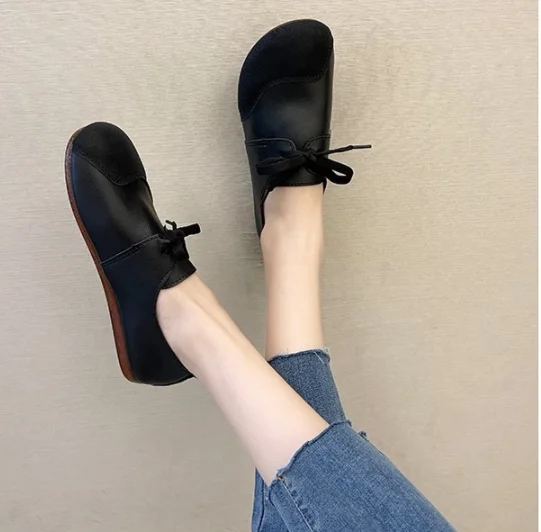 

Туфли женские на плоской подошве, модные туфли на высоком каблуке, без застежки, обувь для беременных, Размеры 35-40