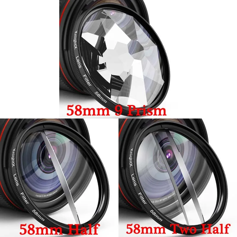 

KnightX Prism Filter Kaleidoscope Photography Accessories Prism Kit Nd UV Prism Lens DSLR Accessories