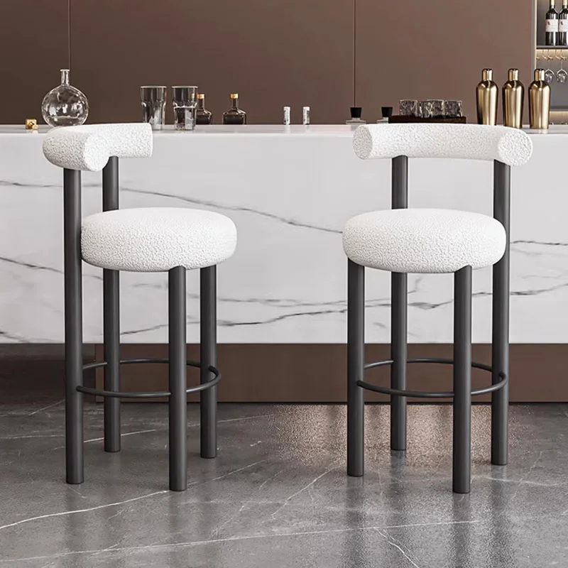 Бархатный круглый барный стул стойка регистрации кухонные подушки салон макияжа