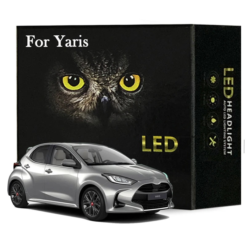 

Комплект светодиодных ламп для внутреннего освещения для Toyota Yaris 2006- 2015 2016 2017 2018 2019 светодиодный 2020 2021 светодиодные лампы купольная карта для чтения Canbus