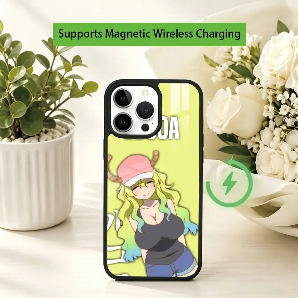 Фото Чехол для телефона Kobayashi-san Chi Lucoa для iPhone 17, 16, 15, 14, 13, 12, 11 Plus, Pro с поддержкой магнитной беспроводной зарядки №2