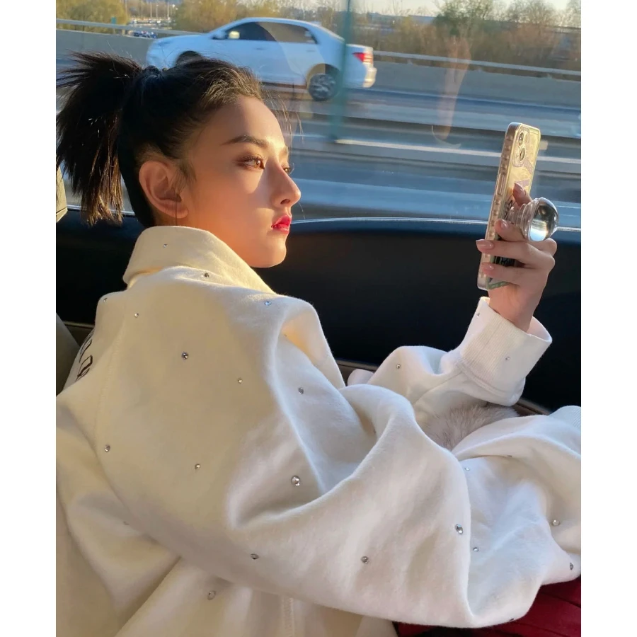 

123424 123425, модный Классический роскошный дизайн, полная яркость, новинка весны 22, блузка-поло с длинным рукавом и надписью на воротнике для жен...