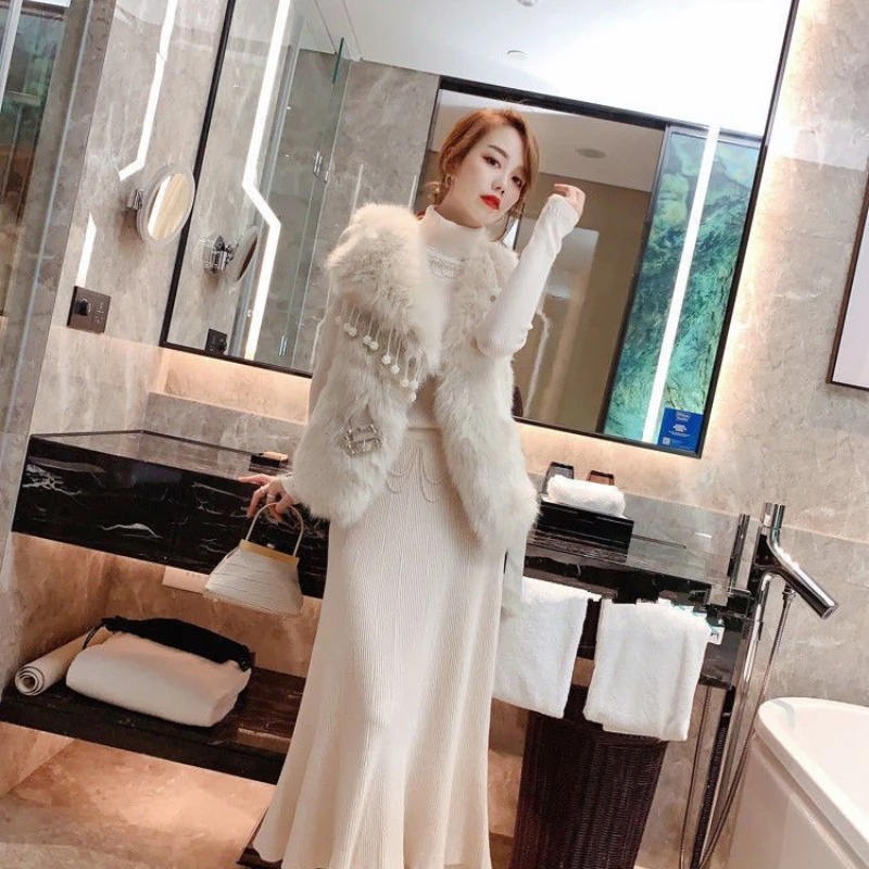 Женский укороченный зимний жилет из искусственного меха осенний кардиган пальто